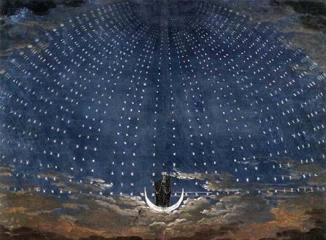 Stage set for Mozart's Magic Flute, Karl friedrich schinkel